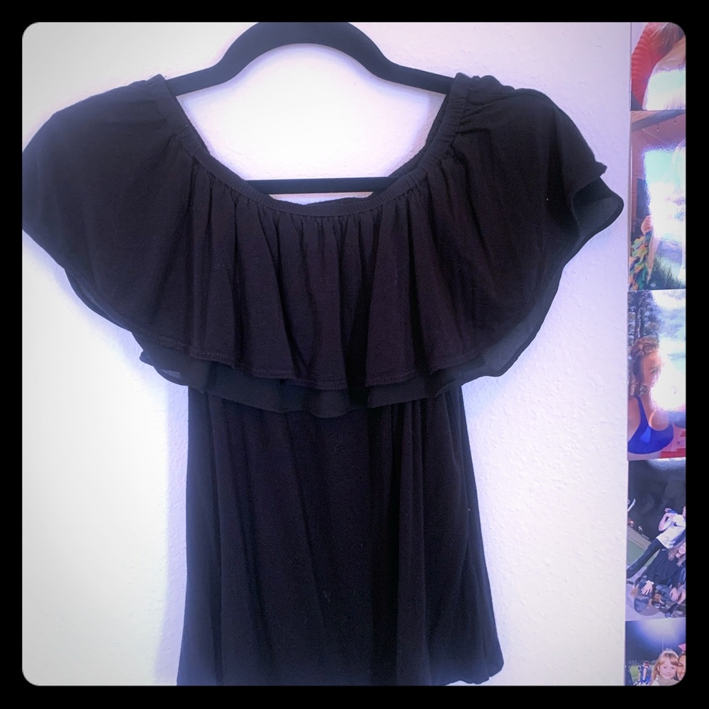 black off the shoulder top!